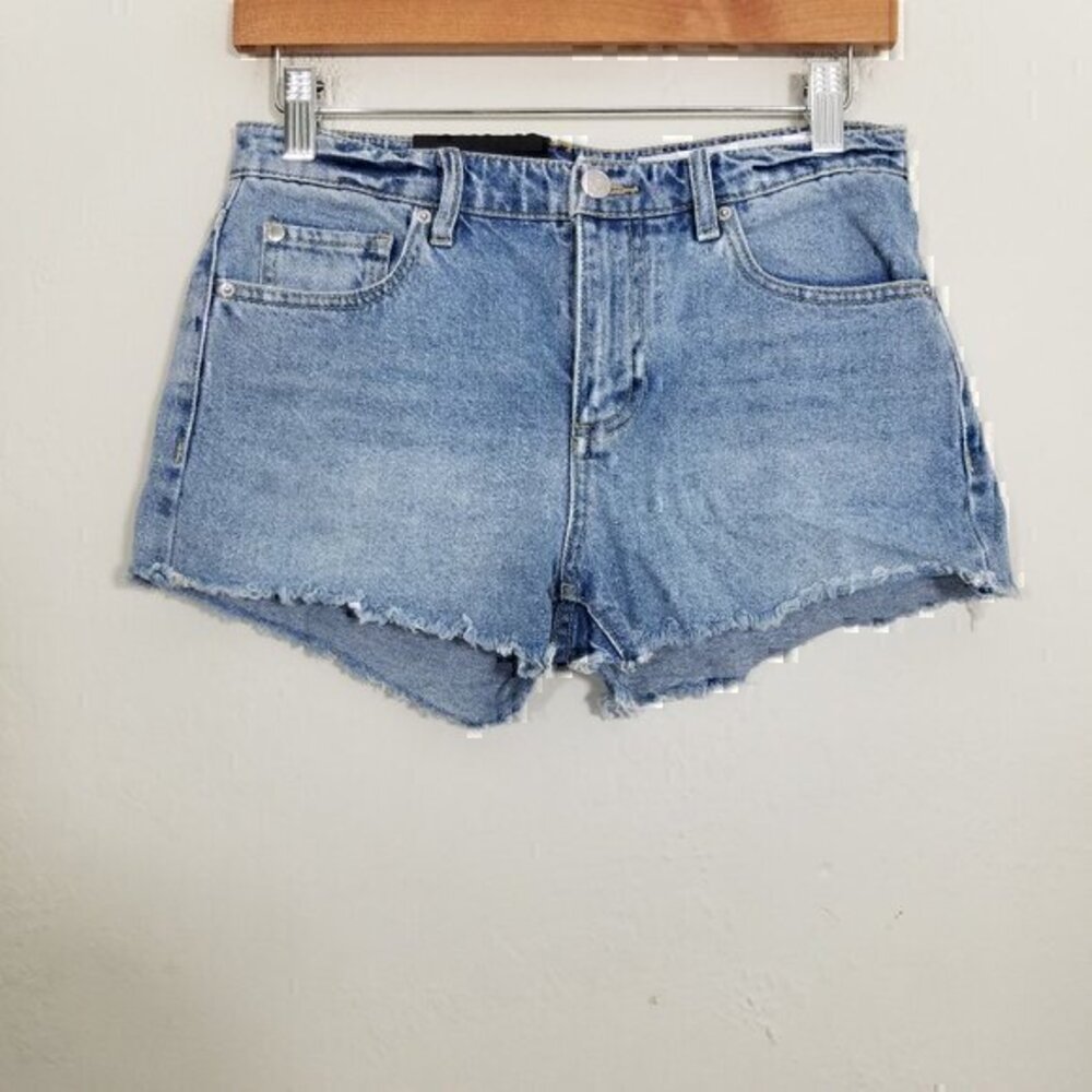NWT Armani Exchange Icon Period J59 Mid Rise Shorty Short Blue Size 27